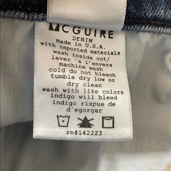 McGuire Georgia May High Rise Distressed Jean Shorts size 28 - Picture 11 of 11